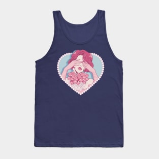 The beautiful manga girl and vintage vibe Tank Top